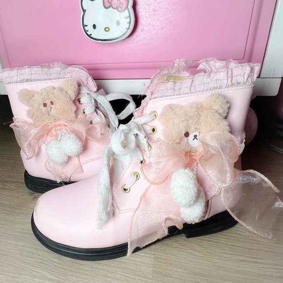 Lolita Shoes - Teddy bear lolita boots